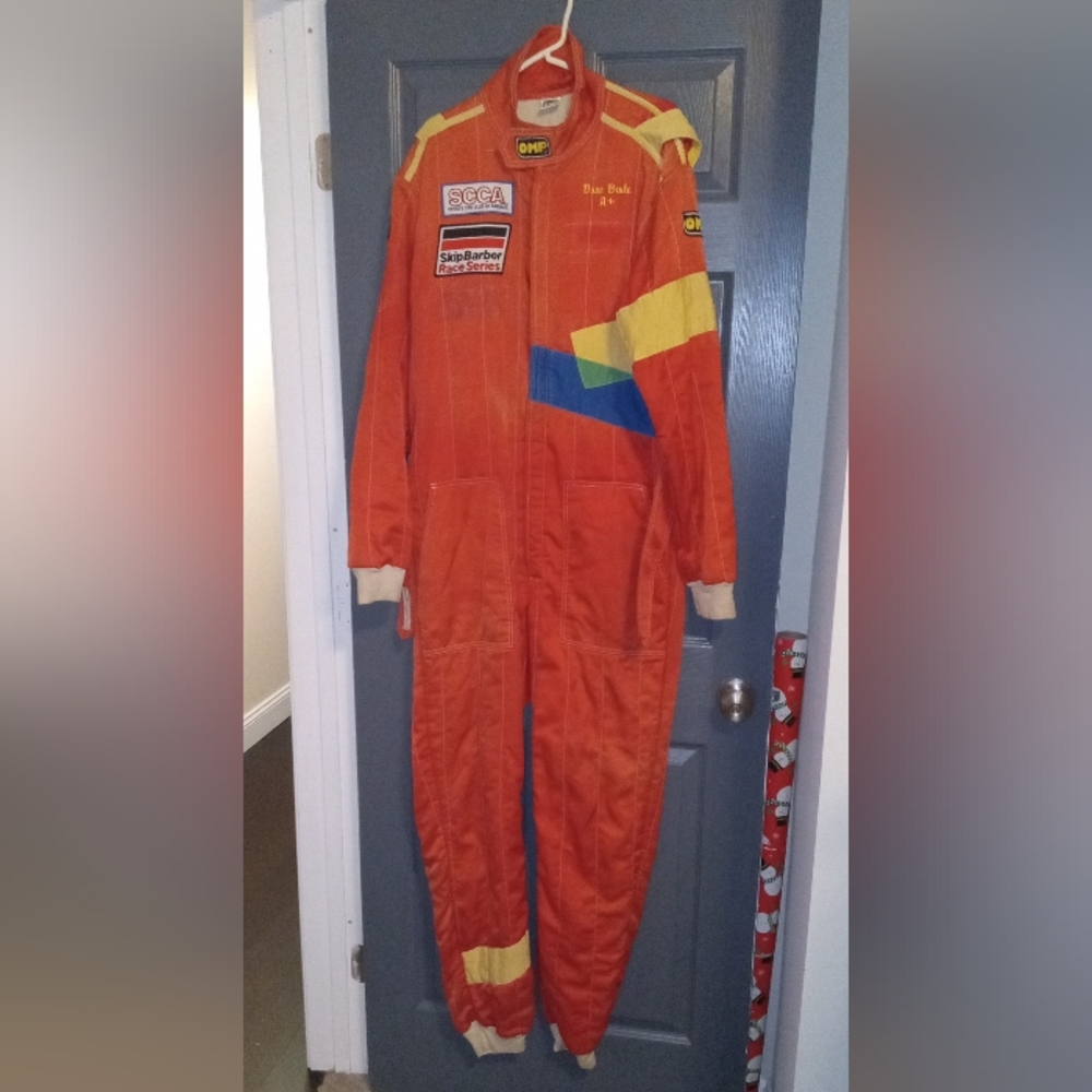 OMP Racecar Drivers Suit Legend DAVE BRULEs Suit Vintage And Very Collectable
